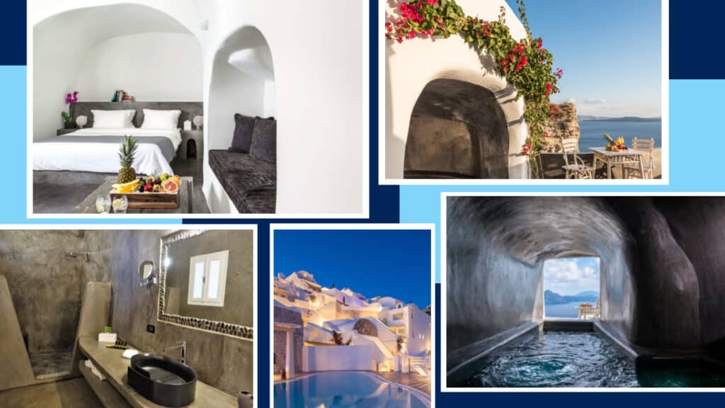 Santorini villas and suites offering luxury accommodations in the stunning island of Santorini. Experience the ultimate comfort and relaxation at our exquisite santorini hotels.