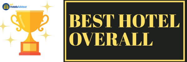 A black and yellow sign with yellow text advertising Bangkok Hotels.