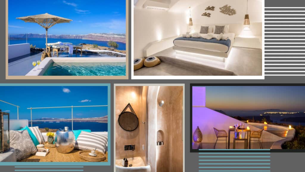 Santorini villas and suites in Greece are the epitome of luxury accommodations perfect for your vacation.
