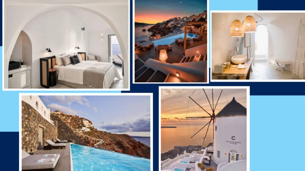 Santorini hotels offering luxurious villas and suites.
