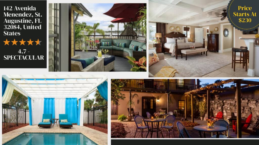 A collage of different images of a house in Florida.