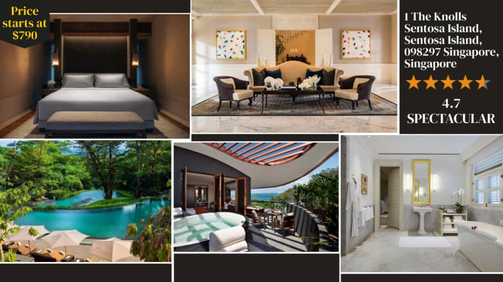 Luxury Sentosa Hotels accommodation and amenities with pricing and location information.